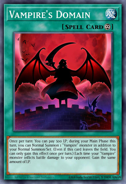 (241) YuGiOh TCG MP19: 2019 Gold Sarcophagus Tin Mega Pack Single: Vampire's Domain  Common