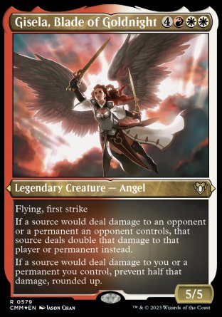 (579) Magic The Gathering Commander Masters: Extras Single: Gisela, Blade of Goldnight Holo Rare