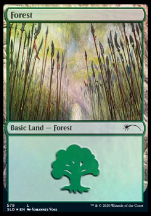 (579) Magic The Gathering Secret Lair Drop Series Single: Forest (V.12) Holo Land