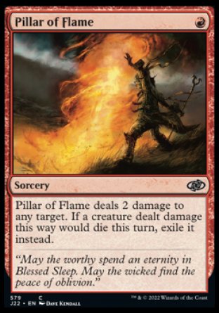 (579) Magic The Gathering Jumpstart 2022 Single: Pillar of Flame  Common
