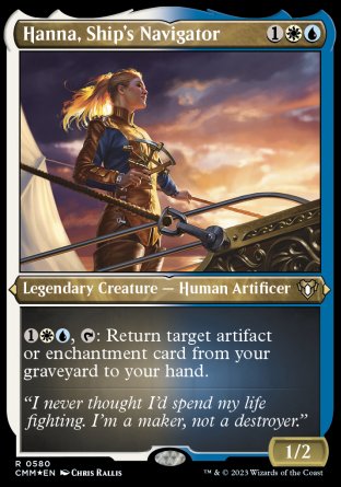 (580) Magic The Gathering Commander Masters: Extras Single: Hanna, Ship's Navigator  Rare