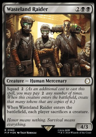 (580) Magic The Gathering Universes Beyond: Fallout: Extras Single: Wasteland Raider (V.2)  Holo Rare