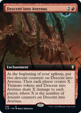 (580) Magic The Gathering Commander Legends: Battle for Baldur's Gate: Extras Single: Descent into Avernus Holo Rare