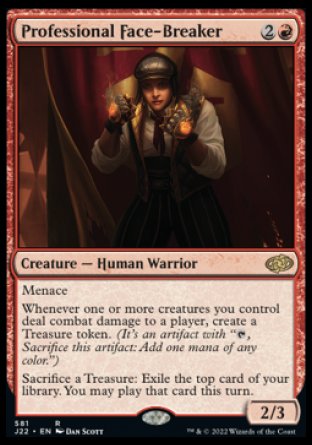 (581) Magic The Gathering Jumpstart 2022 Single: Professional Face-Breaker  Rare
