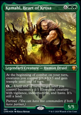 (581/361) Magic The Gathering Commander Legends: Extras Single: Kamahl, Heart of Krosa  Mythic