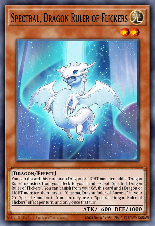 (018) YuGiOh TCG ALIN: Alliance Insight Single: Spectral, Dragon Ruler of Flickers (V.2 - Quarter Century Secret Rare)  Quarter Century Secret Rare