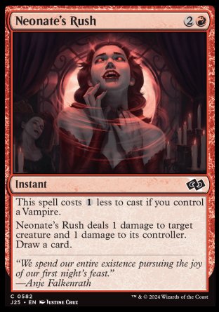 (582) Magic The Gathering Foundations Jumpstart Single: Neonate's Rush  Common