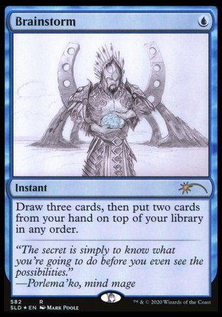 (582) Magic The Gathering Secret Lair Drop Series Single: Brainstorm (V.1) Holo Rare