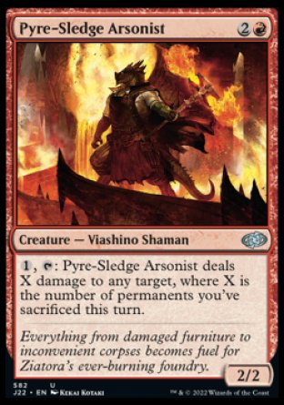 (582) Magic The Gathering Jumpstart 2022 Single: Pyre-Sledge Arsonist  Uncommon