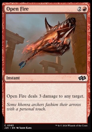 (583) Magic The Gathering Foundations Jumpstart Single: Open Fire  Common