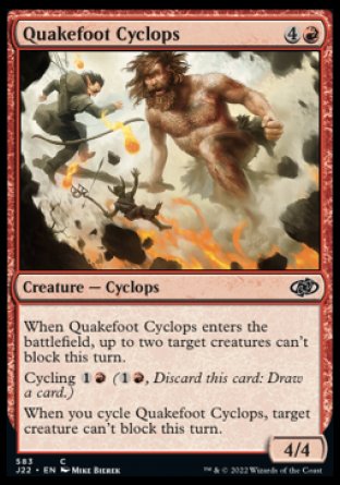 (583) Magic The Gathering Jumpstart 2022 Single: Quakefoot Cyclops  Common