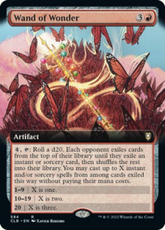 (584) Magic The Gathering Commander Legends: Battle for Baldur's Gate: Extras Single: Wand of Wonder Holo Rare
