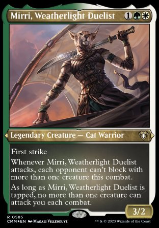 (585) Magic The Gathering Commander Masters: Extras Single: Mirri, Weatherlight Duelist  Rare