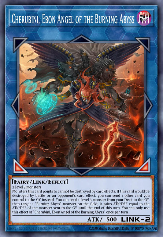 (096) YuGiOh TCG MP20: 2020 Tin of Lost Memories Mega Pack Single: Cherubini, Ebon Angel of the Burning Abyss  Ultra Rare