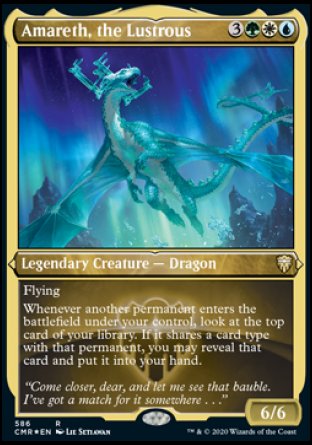(586/361) Magic The Gathering Commander Legends: Extras Single: Amareth, the Lustrous Holo Rare