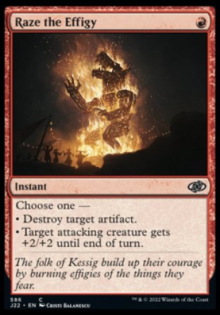 (586) Magic The Gathering Jumpstart 2022 Single: Raze the Effigy  Common
