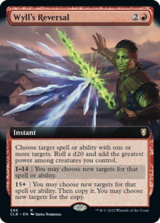 (586) Magic The Gathering Commander Legends: Battle for Baldur's Gate: Extras Single: Wyll's Reversal Holo Rare