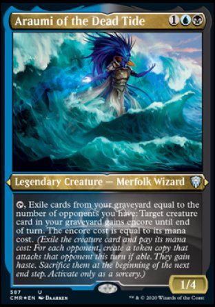 (587/361) Magic The Gathering Commander Legends: Extras Single: Araumi of the Dead Tide  Uncommon