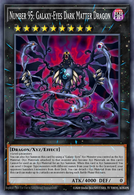 (015) YuGiOh TCG PGL2: Premium Gold 2 Single: Number 95: Galaxy-Eyes Dark Matter Dragon  Gold Secret Rare
