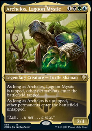 (588/361) Magic The Gathering Commander Legends: Extras Single: Archelos, Lagoon Mystic Holo Rare
