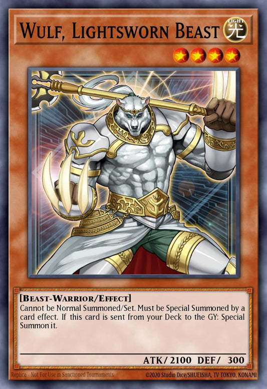 (023) YuGiOh TCG LODT: Light of Destruction Single: Wulf, Lightsworn Beast (V.2 - Super Rare)  Super Rare