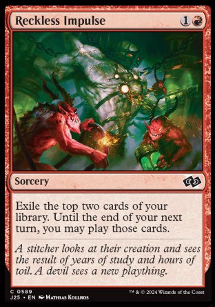 (589) Magic The Gathering Foundations Jumpstart Single: Reckless Impulse  Common