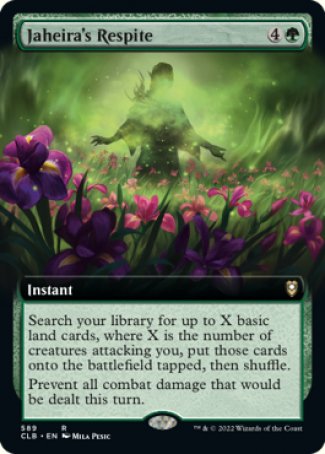 (589) Magic The Gathering Commander Legends: Battle for Baldur's Gate: Extras Single: Jaheira's Respite Holo Rare