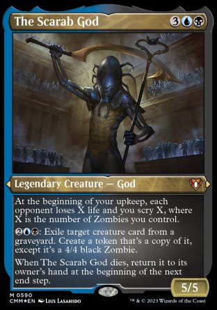 (590) Magic The Gathering Commander Masters: Extras Single: The Scarab God  Mythic