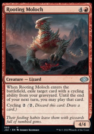 (590) Magic The Gathering Jumpstart 2022 Single: Rooting Moloch  Uncommon
