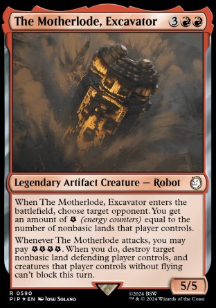 (590) Magic The Gathering Universes Beyond: Fallout: Extras Single: The Motherlode, Excavator (V.2)  Holo Rare