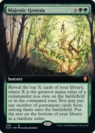 (590) Magic The Gathering Commander Legends: Battle for Baldur's Gate: Extras Single: Majestic Genesis  Mythic