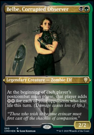(590/361) Magic The Gathering Commander Legends: Extras Single: Belbe, Corrupted Observer  Rare