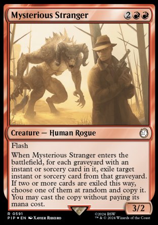 (591) Magic The Gathering Universes Beyond: Fallout: Extras Single: Mysterious Stranger (V.2)  Holo Rare