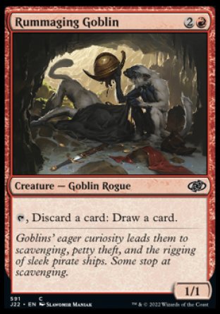 (591) Magic The Gathering Jumpstart 2022 Single: Rummaging Goblin  Common