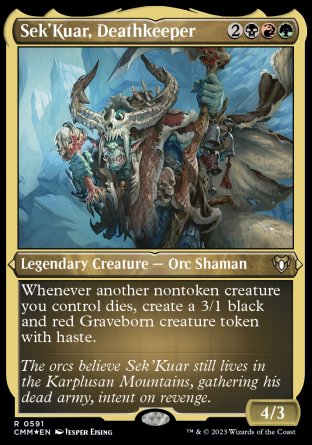 (591) Magic The Gathering Commander Masters: Extras Single: Sek'Kuar, Deathkeeper  Rare