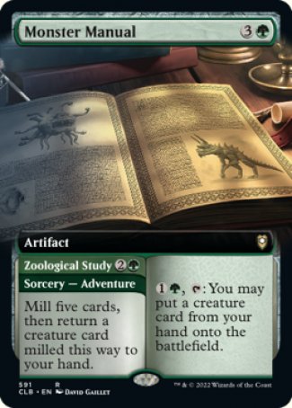 (591) Magic The Gathering Commander Legends: Battle for Baldur's Gate: Extras Single: Monster Manual // Zoological Study Holo Rare