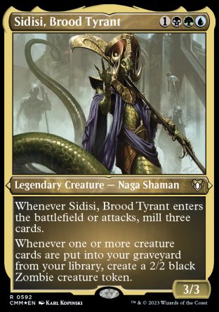 (592) Magic The Gathering Commander Masters: Extras Single: Sidisi, Brood Tyrant  Rare