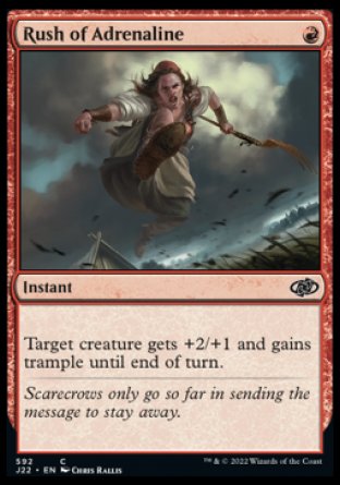 (592) Magic The Gathering Jumpstart 2022 Single: Rush of Adrenaline  Common