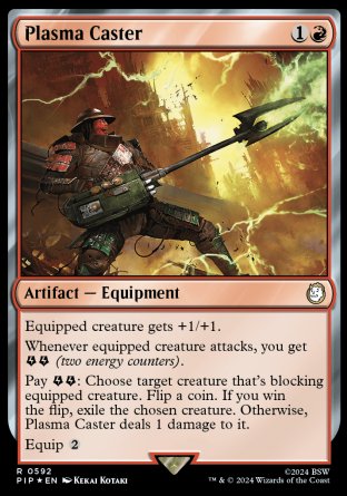 (592) Magic The Gathering Universes Beyond: Fallout: Extras Single: Plasma Caster (V.2)  Holo Rare