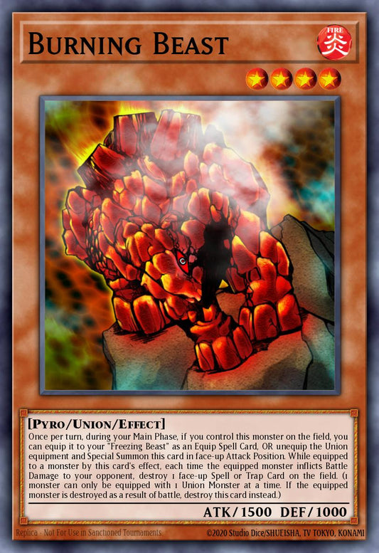(016) YuGiOh TCG MFC: Magician's Force Single: Burning Beast  Common