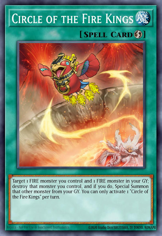 (195) YuGiOh TCG RA04: Quarter Century Stampede Single: Circle of the Fire Kings (V.1 - Platinum Secret Rare)  Platinum Secret Rare