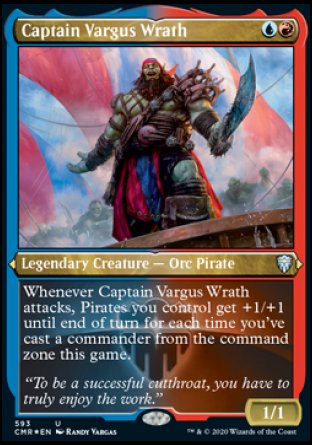 (593/361) Magic The Gathering Commander Legends: Extras Single: Captain Vargus Wrath  Uncommon