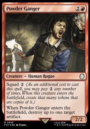 (593) Magic The Gathering Universes Beyond: Fallout: Extras Single: Powder Ganger (V.2)  Holo Rare