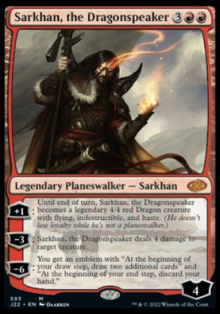 (593) Magic The Gathering Jumpstart 2022 Single: Sarkhan, the Dragonspeaker  Mythic