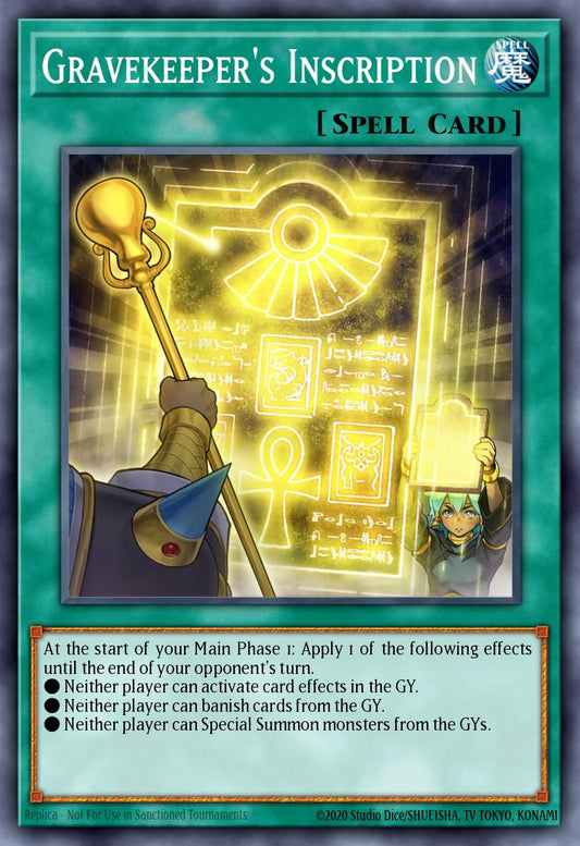 (064) YuGiOh TCG MP24: 25th Anniversary Tin: Dueling Mirrors Single: Gravekeeper's Inscription  Secret Rare