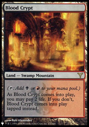 (177) Magic The Gathering The List Single: Blood Crypt  Rare
