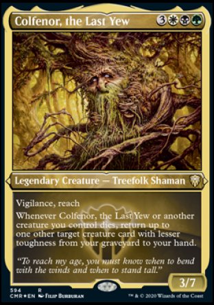 (594/361) Magic The Gathering Commander Legends: Extras Single: Colfenor, the Last Yew Holo Rare