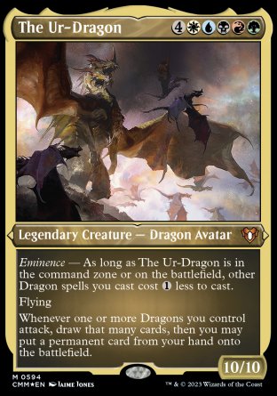 (594) Magic The Gathering Commander Masters: Extras Single: The Ur-Dragon (V.1)  Mythic