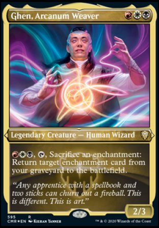 (595/361) Magic The Gathering Commander Legends: Extras Single: Ghen, Arcanum Weaver  Rare
