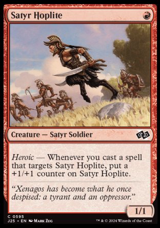 (595) Magic The Gathering Foundations Jumpstart Single: Satyr Hoplite  Common
